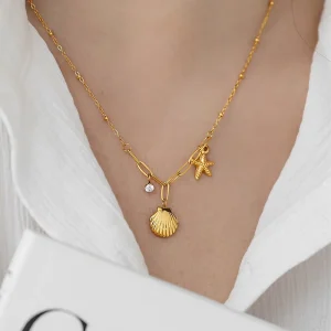 Stainless Steel Ocean Charm Pendant